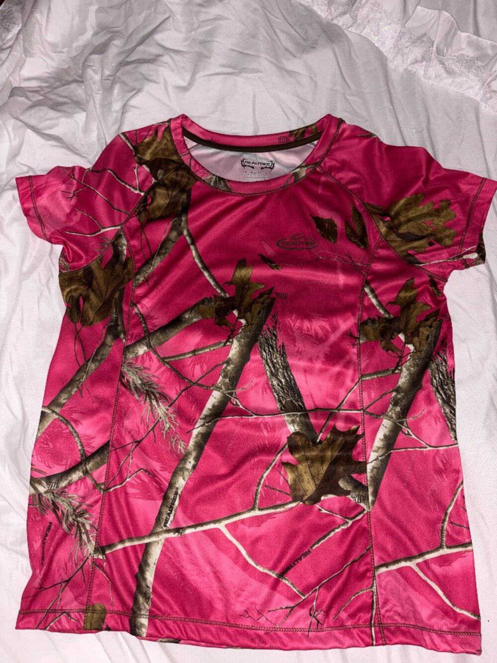 RealTree Kids' Vibrant Pink Camo Shirt
